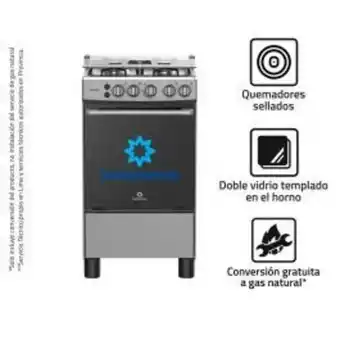 Carsa Cocina gas mattise 20" croma 4 hornillas oferta