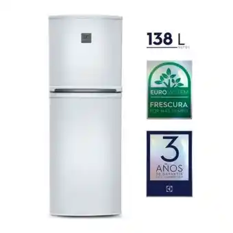 Hiraoka Refrigeradora electrolux top mount ert18g2hnw frost 138l oferta