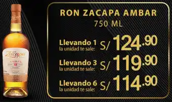 Ron Zacapa Ambar 750ml Llevando 1