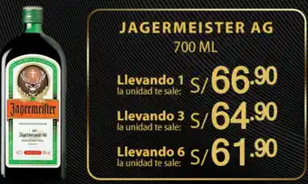 Tambo Jagermeister AG 700ml Llevando 1 oferta