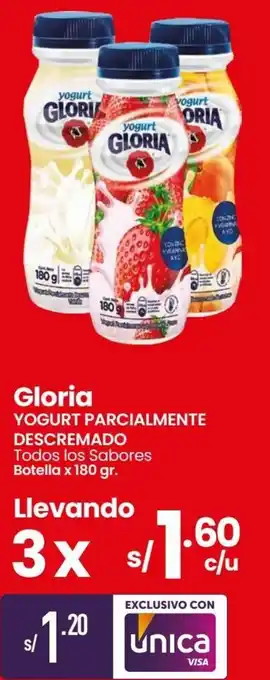 Vega Gloria Yogurt Parciamente Descremado 3x180g oferta