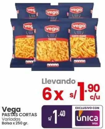 Vega Vega Pastas Cortas 6x250g oferta