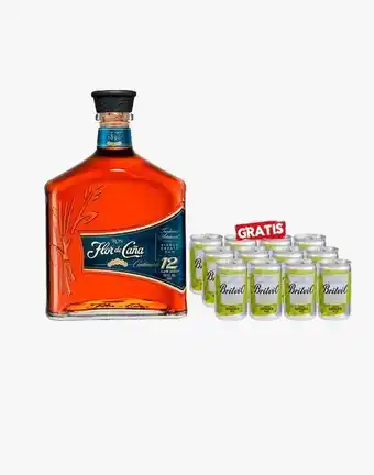 Sumon Licores Ron flor de caña 12 años 750ml+britvic ginger ale 150 ml x 12 und oferta