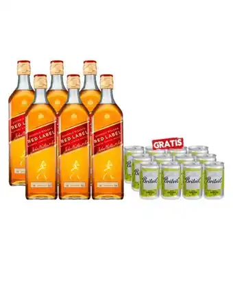 Sumon Licores Whisky johnnie walker red label 1lt x6 und+britvic ginger ale 150 ml x 12 und oferta