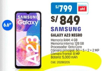 Plaza Vea Samsung Galaxy A23 Negro oferta