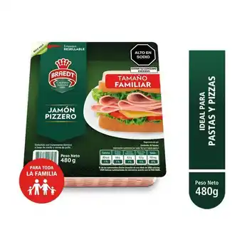 Vivanda Jamón pizzero braedt paquete 480g oferta