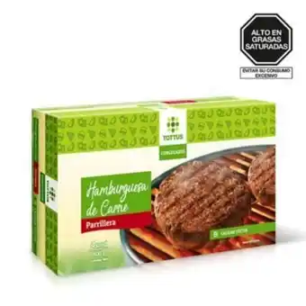 Tottus Hamburguesa parrillera de carne oferta