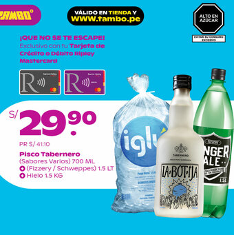 Tambo Pisco Tabernero oferta