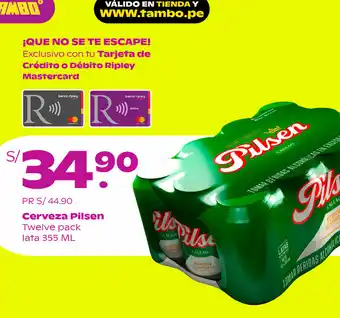 Tambo Cerveza Pilsen oferta