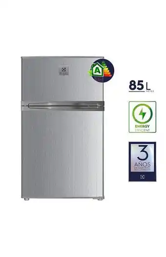 Tiendas EFE Frigobar electrolux ertm87g2hqs doble puerta inox 85lts oferta