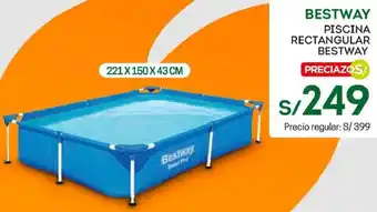 Tottus Bestway Piscina Rectangular 221 x 150 x 43cm oferta