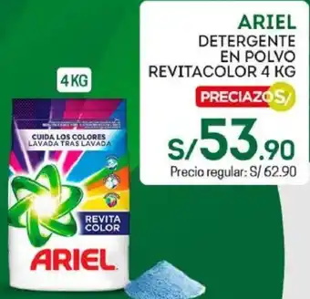 Tottus Ariel Detergente en Polvo Revitacolor 4kg oferta