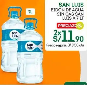 Tottus San Luis Bidón de Agua Sin Gas 2x7L oferta