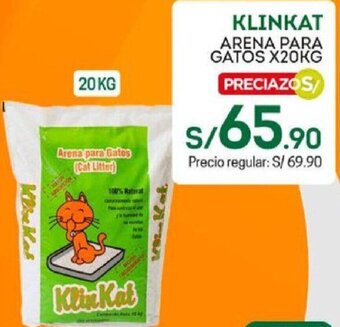Tottus Klinkat Arena para Gatos 20kg oferta