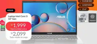Asus Laptop Intel Core i5 10ª Gen