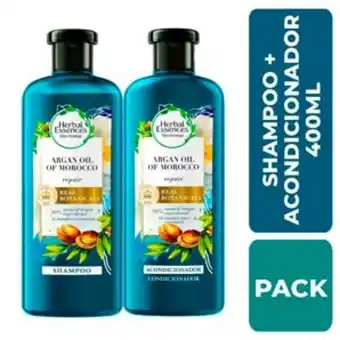 InkaFarma Pack shampoo y acondicionador herbal essences argán oil oferta