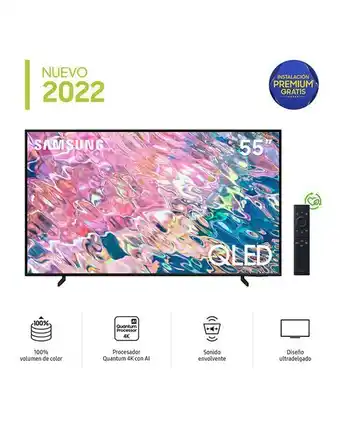 Tiendas EFE Tv samsung qled 55'' 4k smart tv qn55q60bag oferta