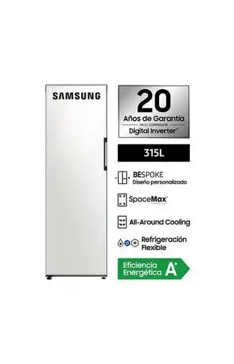 Tiendas EFE Refrigeradora 1-door-flex bespoke 315l glam white oferta