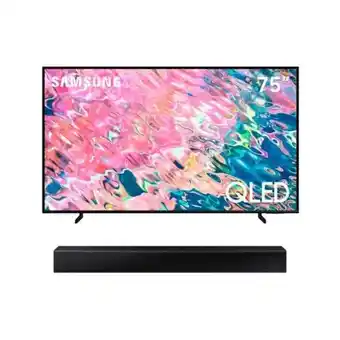 Hiraoka Televisor samsung qled 4k smart 75" qn75q60bagxpe (2022) + soundbar samsung hw-t400/pe oferta