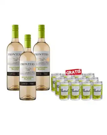 Sumon Licores Vino frontera sauvignon blanc 750ml x3 britvic ginger ale x3 oferta