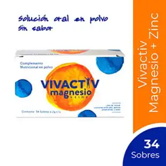 Mifarma Vivactiv magnesio + zinc polvo para solución oral oferta