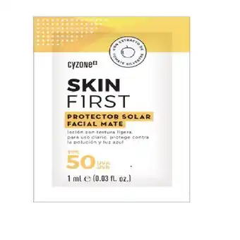 Probador protector solar facial mate skin first