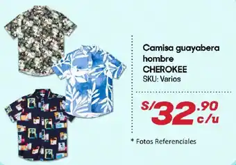 Hiperbodega Precio Uno Camisa Guayabera Hombre Cherokee oferta