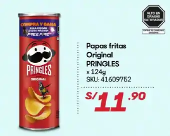 Hiperbodega Precio Uno Papas Fritas Original Pringles x 124g oferta