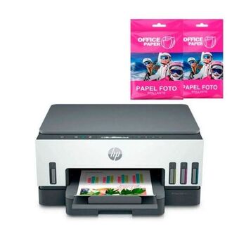 Hiraoka Impresora multifuncional hp smart tank 720 dúplex automático+ 2 x papel foto brillante 180g x 10 hojas a4 oferta