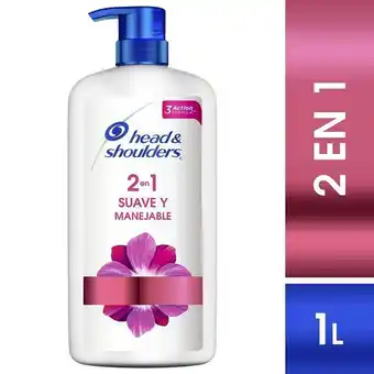 Tottus Shampoo head & shoulders 2 en 1 suave y manejable control caspa 1 lt oferta