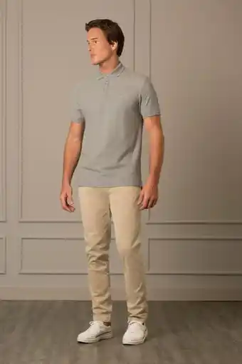 Vélez Polo casual algodón pima gris oferta