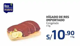 Makro Hígado de Res Importado Congelado x kg oferta