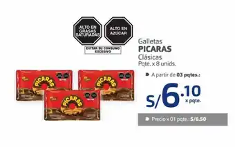 Makro Galletas Picaras Clásicas pqte x 8 unids oferta