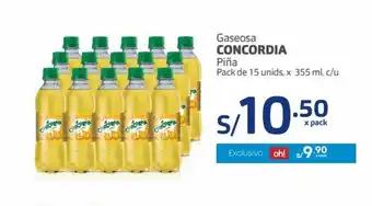 Makro Gaseosa Concordia Piña pack de 15 unids x 355ml oferta