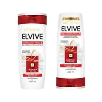 InkaFarma Pack shampoo y acondicionador elvive rt5 para cabello dañado oferta