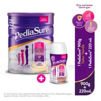 InkaFarma Pack pedisure vainilla 900 gr + pedisure chocolate 220 ml oferta