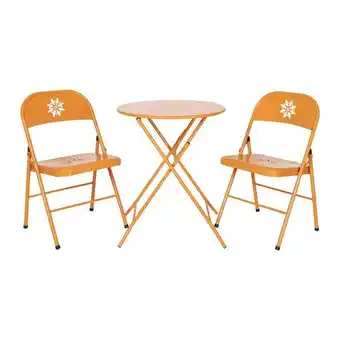 Casaideas 2 sillas + mesa metal plegable oferta