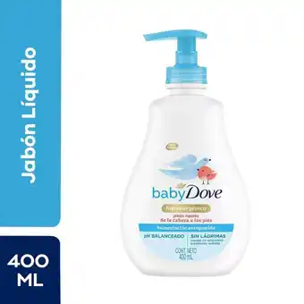 Tottus Jabón líquido dove baby hipoalergénico 400 ml oferta