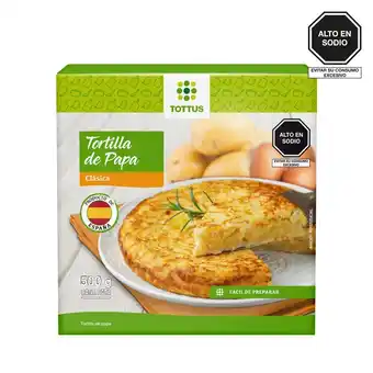 Tottus Tortilla de papa clásica 500 g oferta