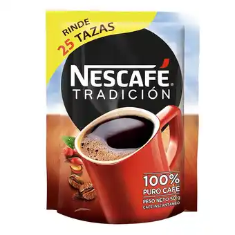Tottus Café instántaneo nescafé tradicional 50 gr oferta