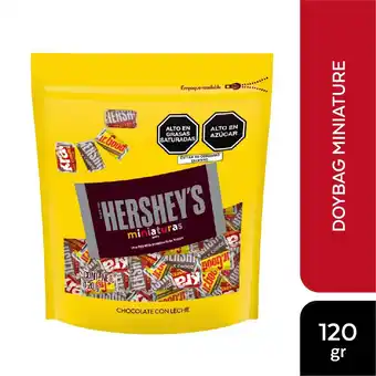 Tottus Chocolate con leche miniaturas hersheys 120 g oferta