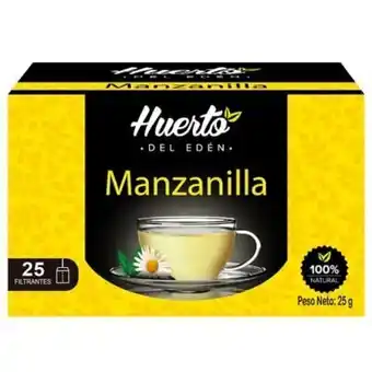 Tottus Infusión de manzanilla huerto del eden 25 filtrantes oferta