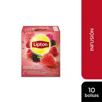 Tottus Infusión de frutos rojos lipton 10 filtrantes oferta