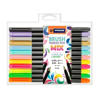 Tottus Vinifan brush marker duo mix est 12 oferta