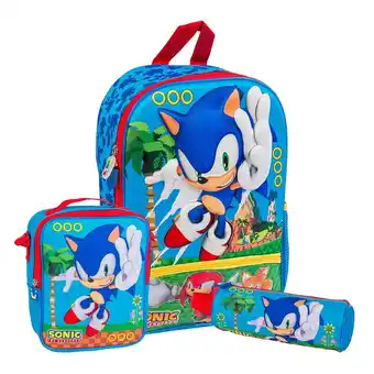 Tottus Set mochila + lonchera + cartuchera ranger sonic eva 3d oferta