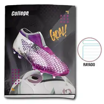 Tottus Cuaderno 80 hojas rayado diseno hombre college oferta