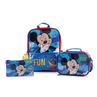 Tottus Set mochila + lonchera + cartuchera mickey mouse oferta