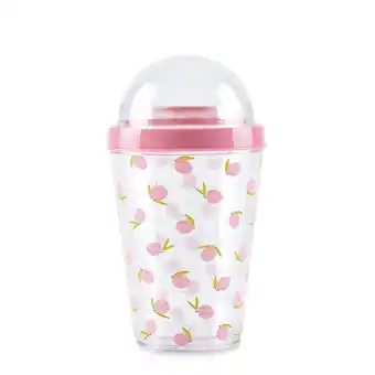 Tottus Vaso escolar para yogurt 350 ml rosado oferta