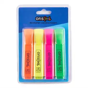 Tottus Set resaltadores x 4 un ofiscool oferta