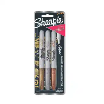 Tottus Marcador perm sharpie fine metal x3 oferta